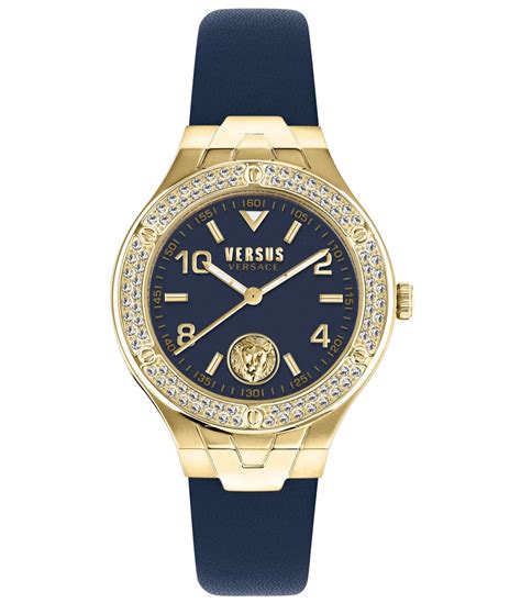 versus versace leather strap ladies watch|versus versace watches on sale.